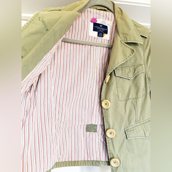 EUC American Eagle Outfitters Women's Olive Jacket - Picture 4 of 12